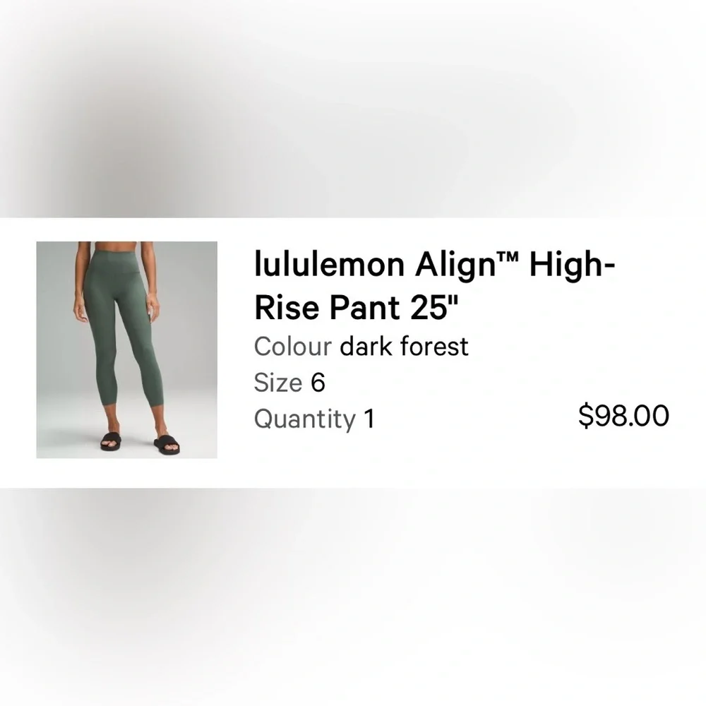 Lululemon Align 25” Leggings Dark Forest